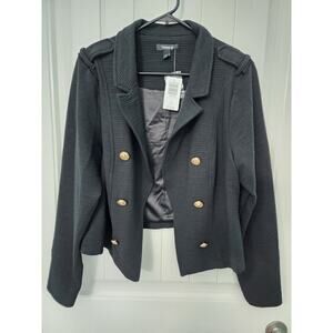 NEW! Torrid Black Military Textured Crop Jacket, NWT, Plus Size 1